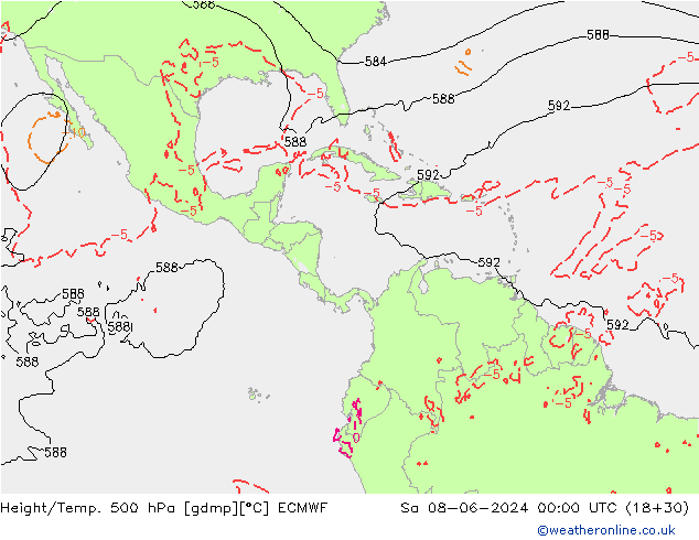 Z500/Rain (+SLP)/Z850 ECMWF  08.06.2024 00 UTC