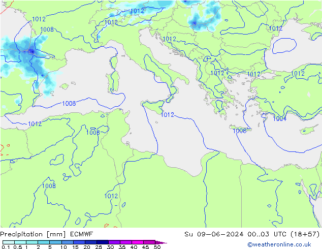 Neerslag ECMWF zo 09.06.2024 03 UTC