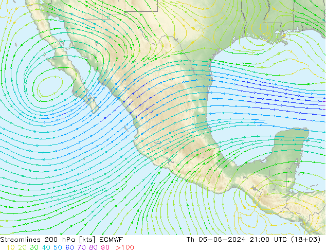 Rüzgar 200 hPa ECMWF Per 06.06.2024 21 UTC