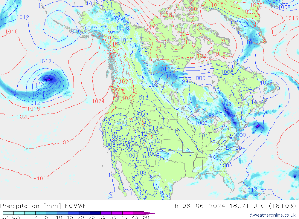 Precipitation ECMWF Th 06.06.2024 21 UTC