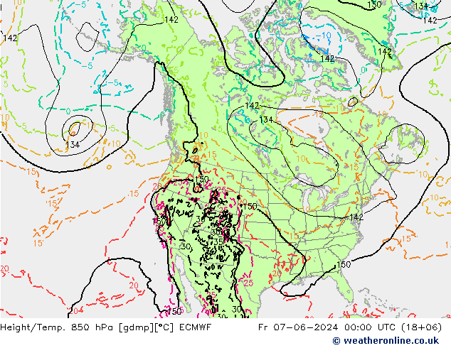 Z500/Rain (+SLP)/Z850 ECMWF  07.06.2024 00 UTC