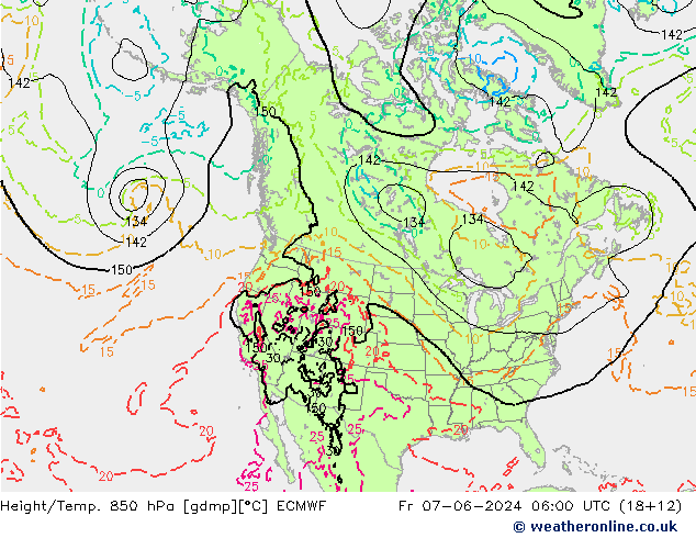 Height/Temp. 850 hPa ECMWF  07.06.2024 06 UTC