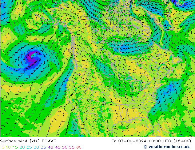 Yağış 6sa/Rüz. 10m/950 ECMWF Cu 07.06.2024 00 UTC