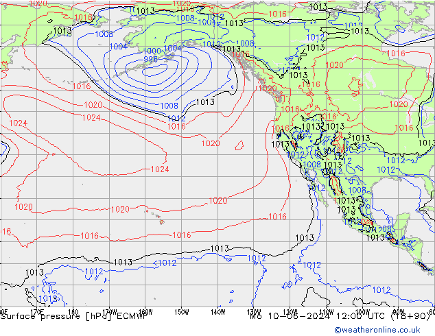 Yer basıncı ECMWF Pzt 10.06.2024 12 UTC