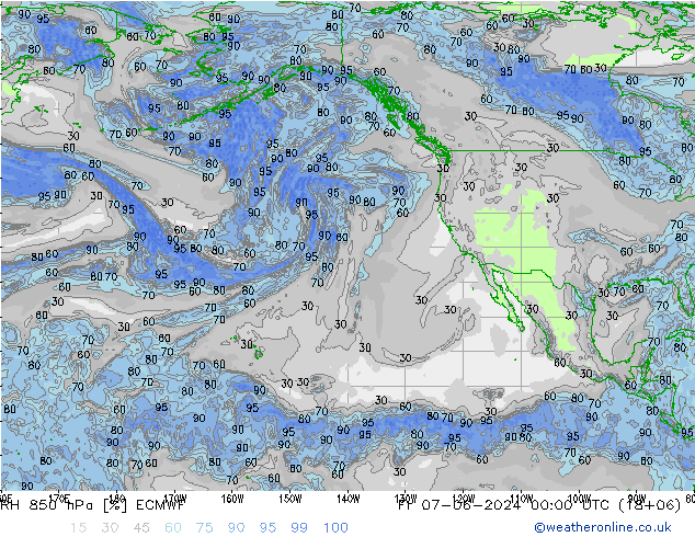 RH 850 hPa ECMWF Fr 07.06.2024 00 UTC