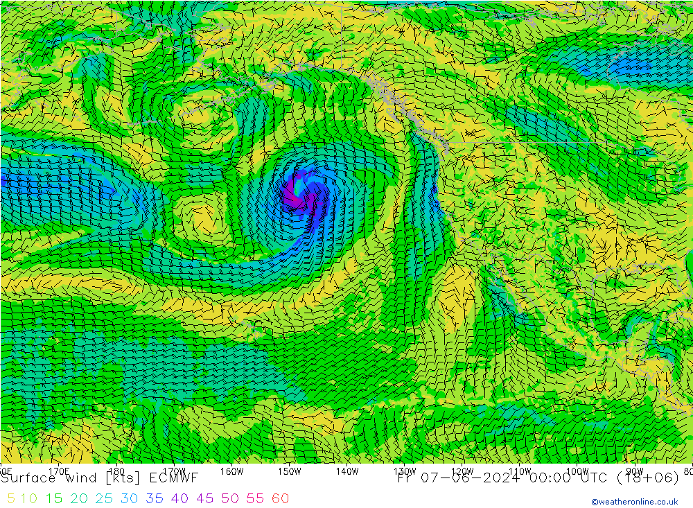 Prec 6h/Wind 10m/950 ECMWF Fr 07.06.2024 00 UTC