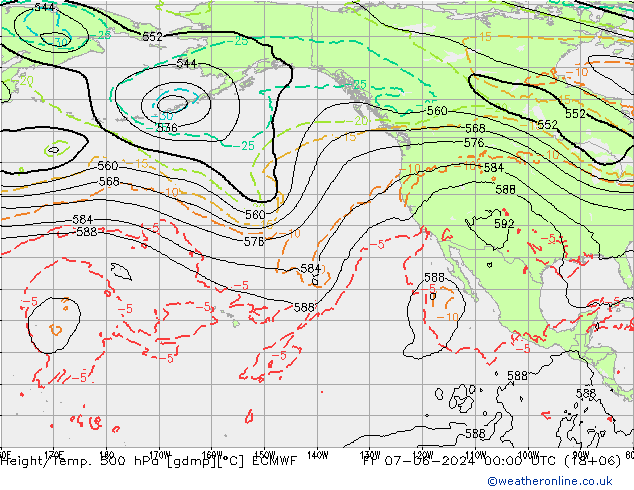 Z500/Rain (+SLP)/Z850 ECMWF  07.06.2024 00 UTC