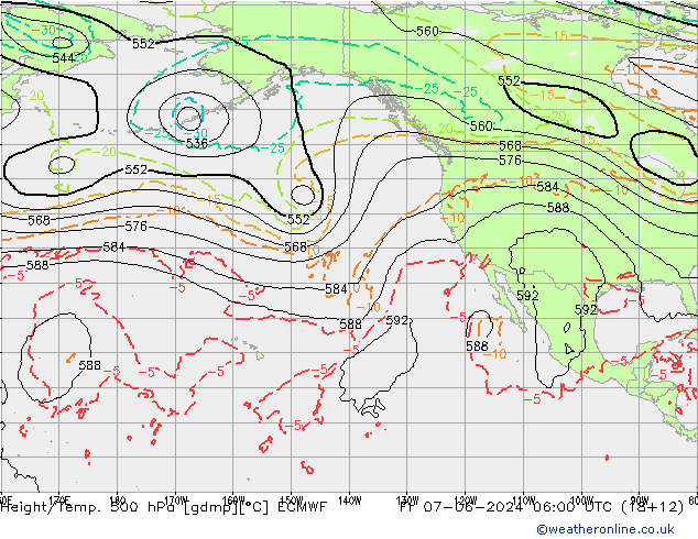 Z500/Yağmur (+YB)/Z850 ECMWF Cu 07.06.2024 06 UTC