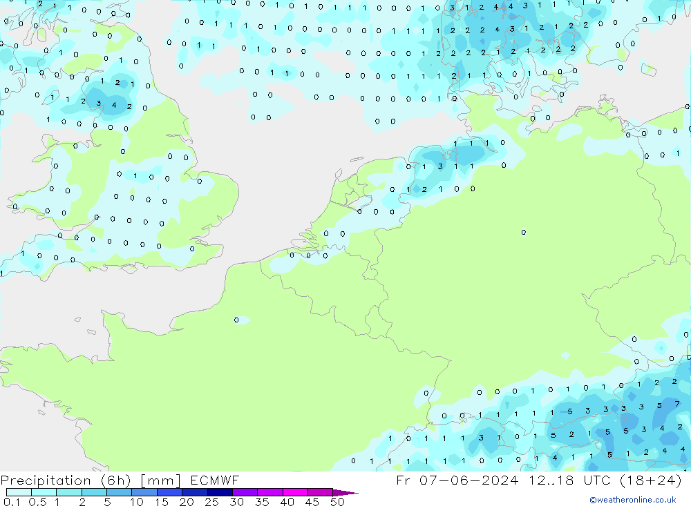 Z500/Yağmur (+YB)/Z850 ECMWF Cu 07.06.2024 18 UTC