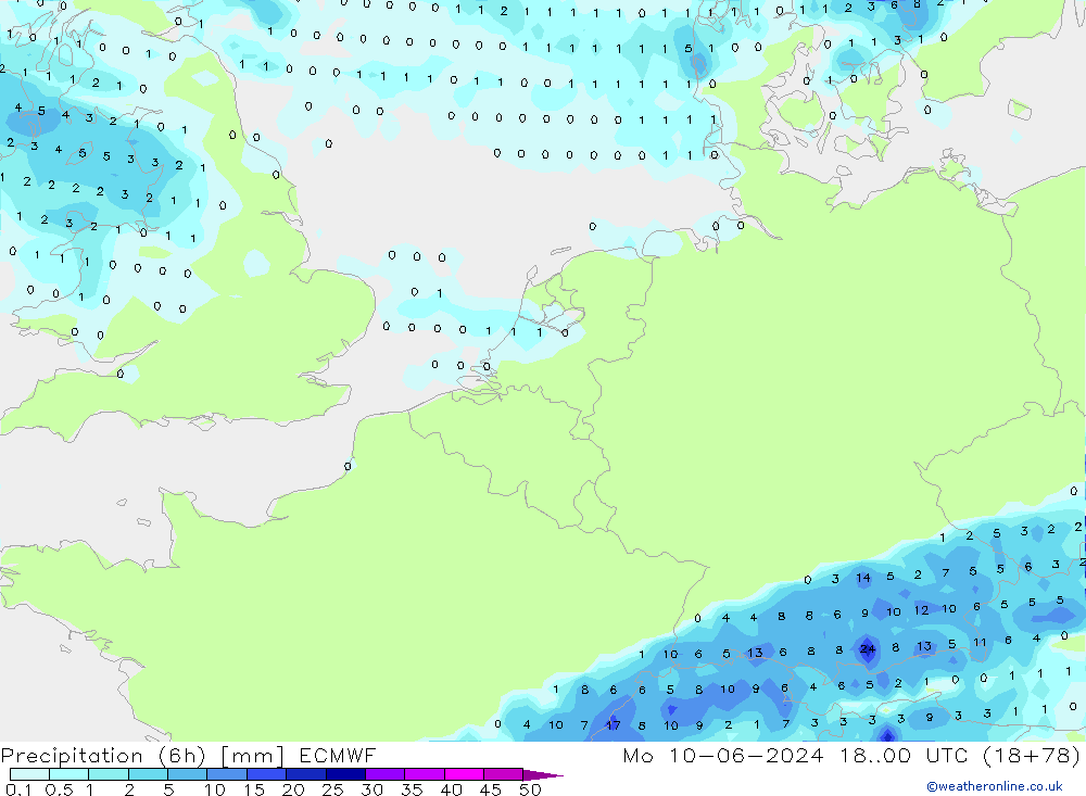 Z500/Regen(+SLP)/Z850 ECMWF ma 10.06.2024 00 UTC