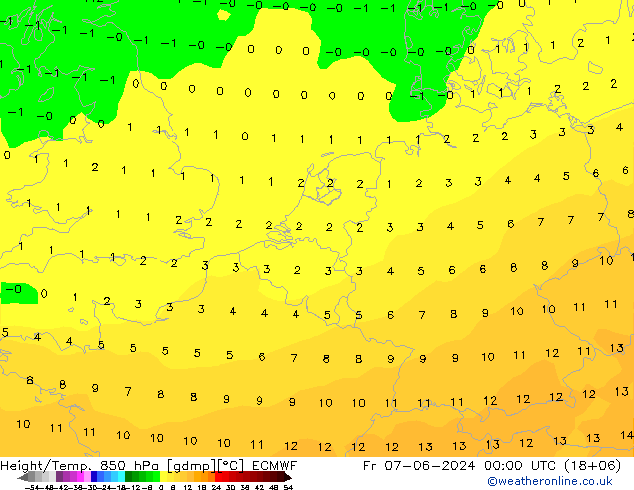 Z500/Rain (+SLP)/Z850 ECMWF Fr 07.06.2024 00 UTC