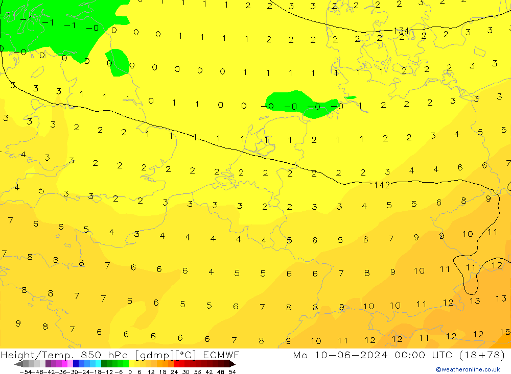 Z500/Regen(+SLP)/Z850 ECMWF ma 10.06.2024 00 UTC