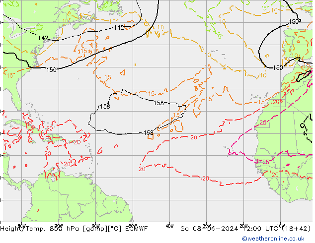 Z500/Regen(+SLP)/Z850 ECMWF za 08.06.2024 12 UTC
