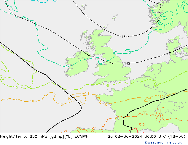 Z500/Rain (+SLP)/Z850 ECMWF Sáb 08.06.2024 06 UTC