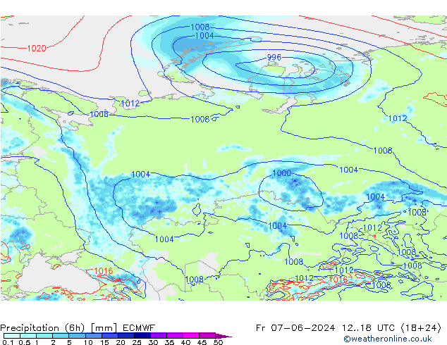 Z500/Rain (+SLP)/Z850 ECMWF pt. 07.06.2024 18 UTC