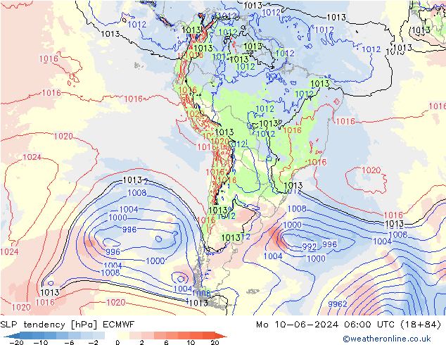 tendencja ECMWF pon. 10.06.2024 06 UTC