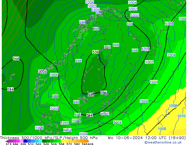 Thck 500-1000hPa ECMWF lun 10.06.2024 12 UTC