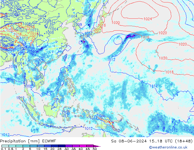 Yağış ECMWF Cts 08.06.2024 18 UTC