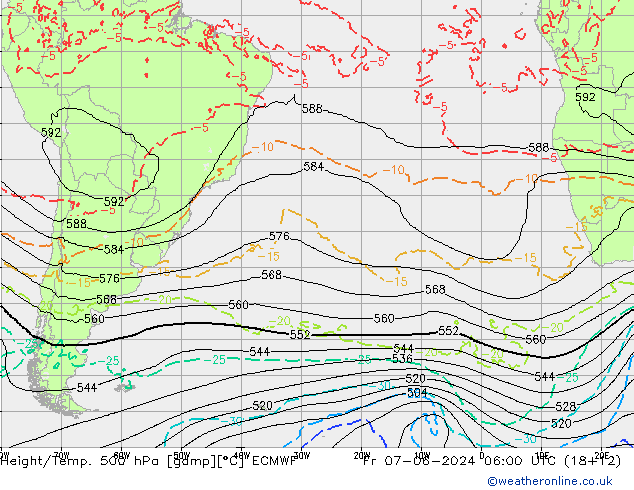 Z500/Rain (+SLP)/Z850 ECMWF Sex 07.06.2024 06 UTC