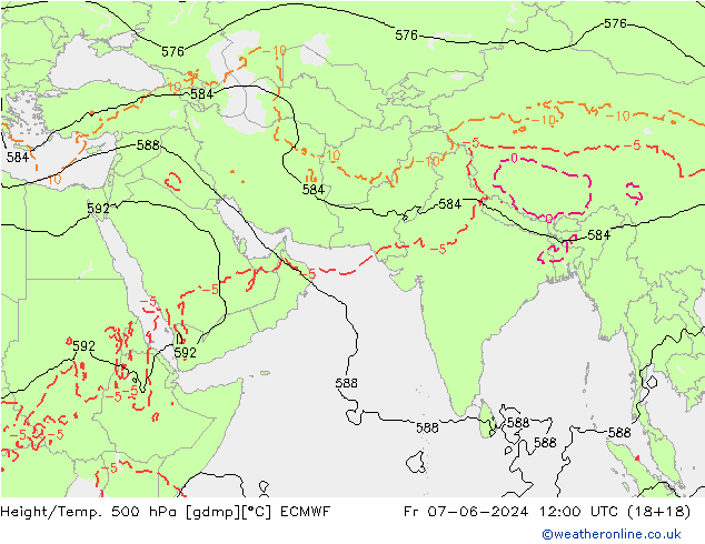 Z500/Rain (+SLP)/Z850 ECMWF pt. 07.06.2024 12 UTC