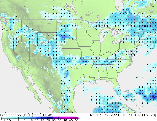 Z500/Rain (+SLP)/Z850 ECMWF Mo 10.06.2024 00 UTC