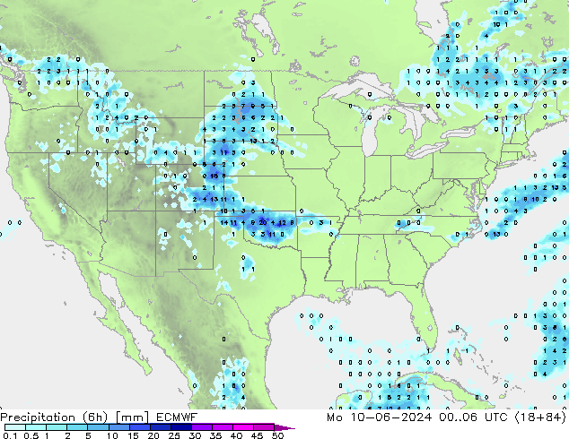 Z500/Rain (+SLP)/Z850 ECMWF Mo 10.06.2024 06 UTC