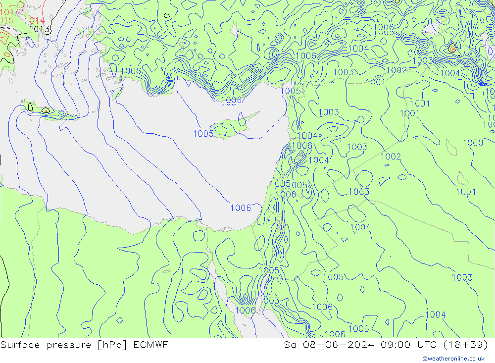 pression de l'air ECMWF sam 08.06.2024 09 UTC