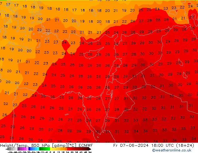 Z500/Rain (+SLP)/Z850 ECMWF Fr 07.06.2024 18 UTC