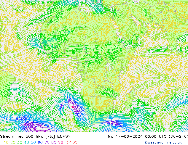  500 hPa ECMWF  17.06.2024 00 UTC