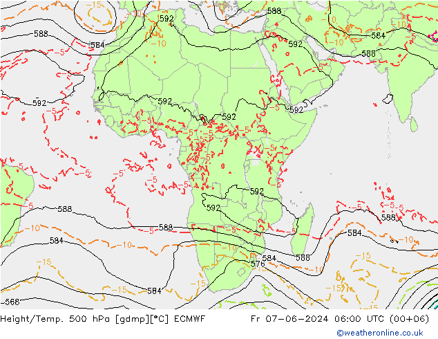 Height/Temp. 500 hPa ECMWF  07.06.2024 06 UTC