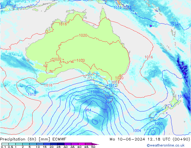 Z500/Rain (+SLP)/Z850 ECMWF  10.06.2024 18 UTC