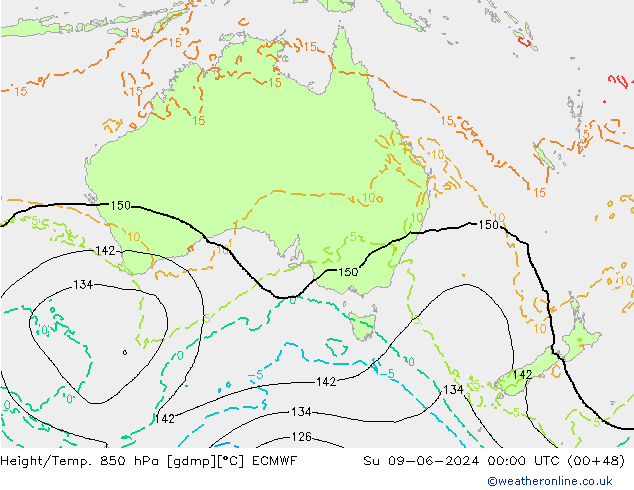 Z500/Rain (+SLP)/Z850 ECMWF  09.06.2024 00 UTC