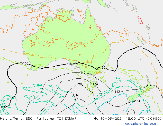 Z500/Rain (+SLP)/Z850 ECMWF  10.06.2024 18 UTC