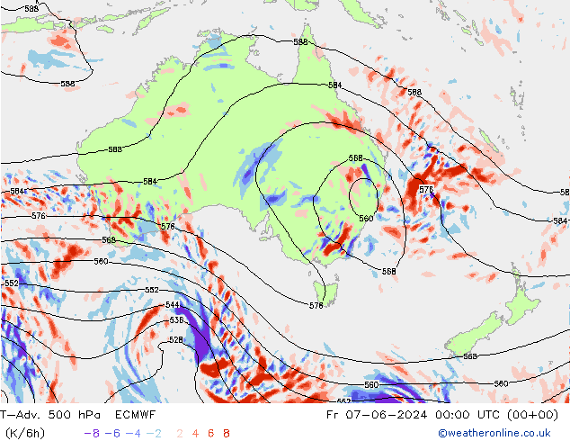 T-Adv. 500 hPa ECMWF ven 07.06.2024 00 UTC