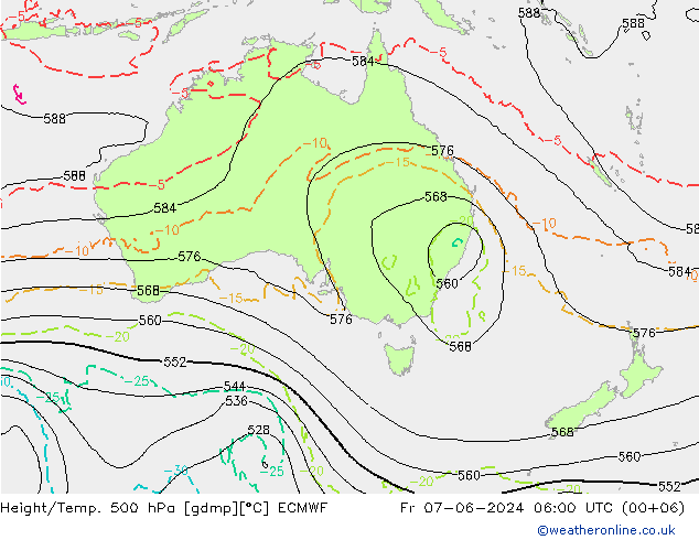 Z500/Rain (+SLP)/Z850 ECMWF Pá 07.06.2024 06 UTC