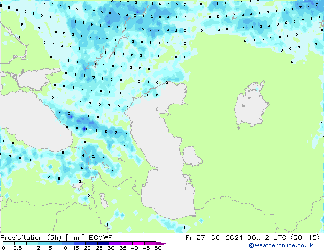 Z500/Rain (+SLP)/Z850 ECMWF  07.06.2024 12 UTC