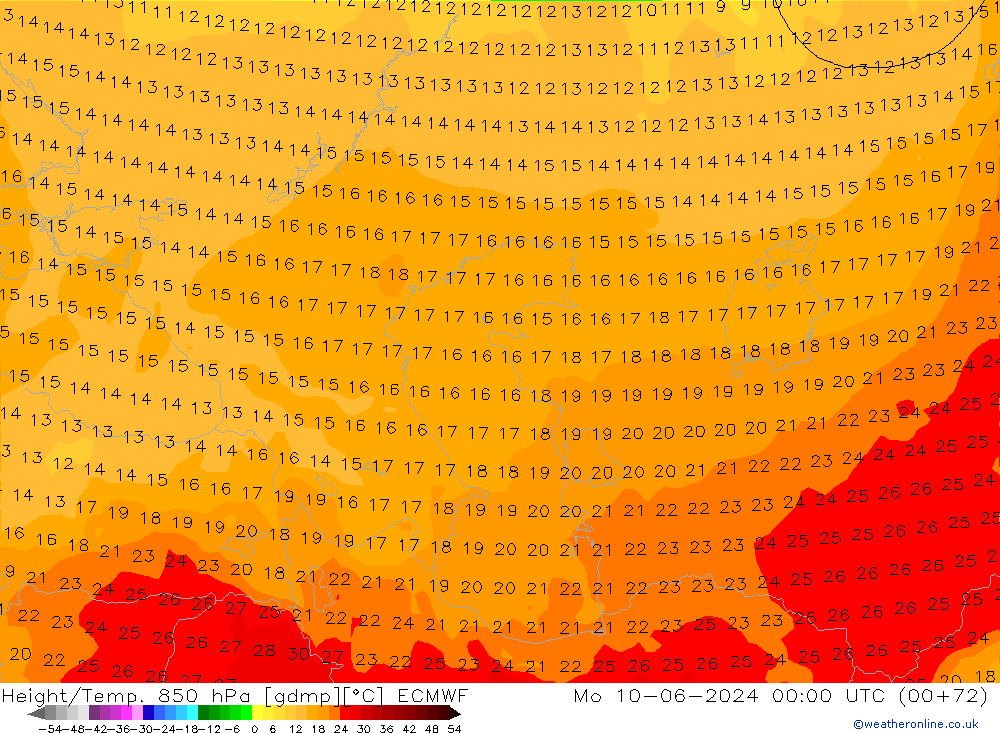 Z500/Regen(+SLP)/Z850 ECMWF ma 10.06.2024 00 UTC