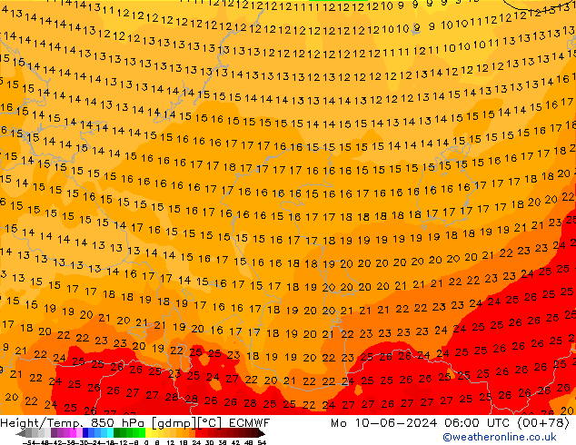 Z500/Rain (+SLP)/Z850 ECMWF lun 10.06.2024 06 UTC