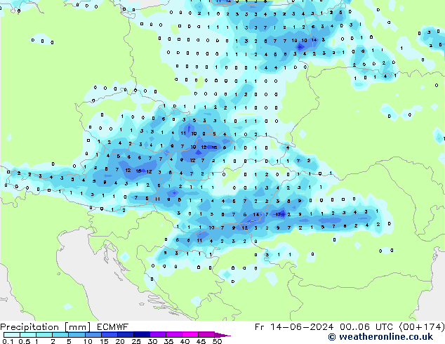 precipitação ECMWF Sex 14.06.2024 06 UTC