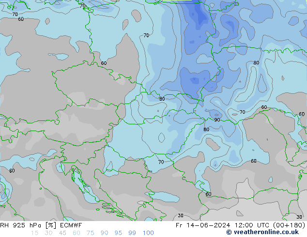 925 hPa Nispi Nem ECMWF Cu 14.06.2024 12 UTC