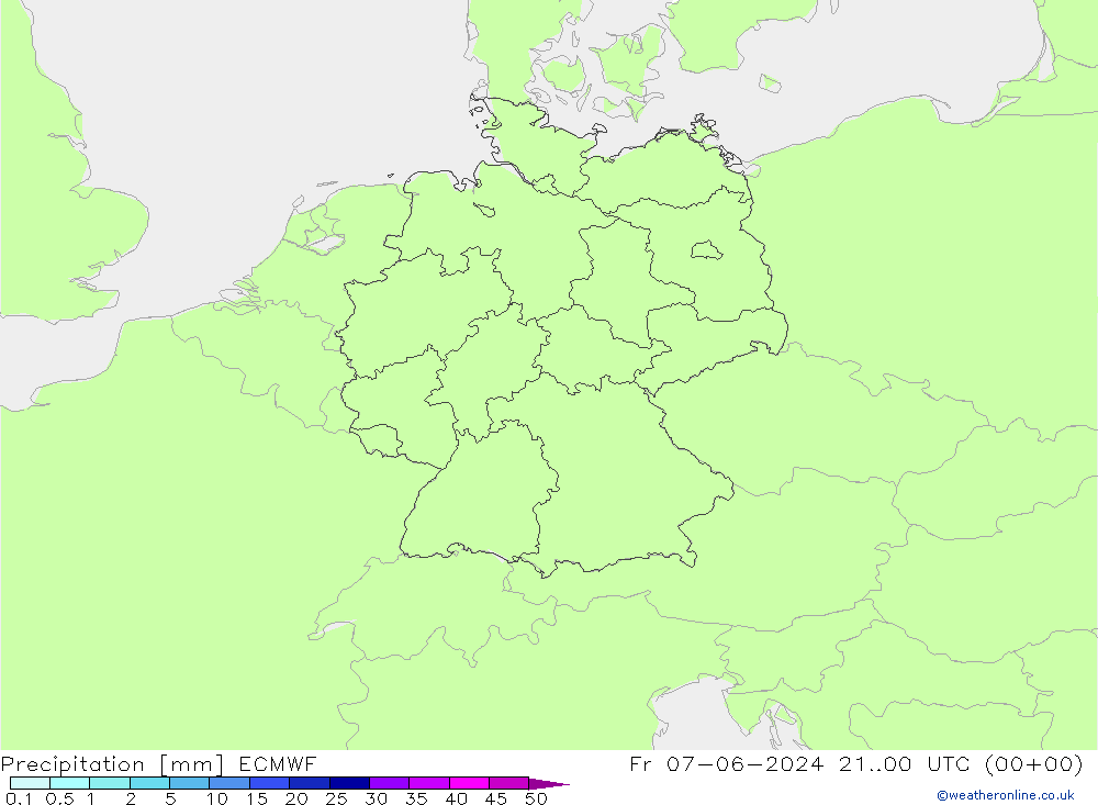 Neerslag ECMWF vr 07.06.2024 00 UTC