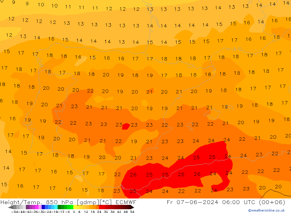 Z500/Regen(+SLP)/Z850 ECMWF vr 07.06.2024 06 UTC