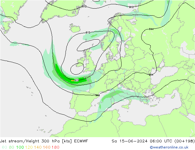 Polarjet ECMWF Sa 15.06.2024 06 UTC