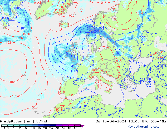 Yağış ECMWF Cts 15.06.2024 00 UTC