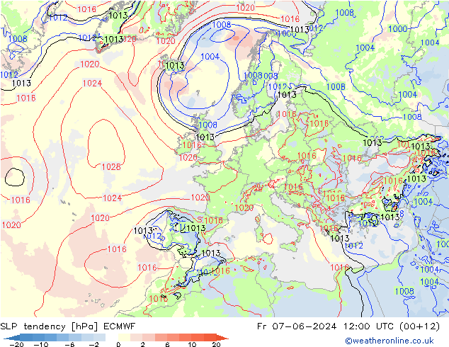 tendencja ECMWF pt. 07.06.2024 12 UTC