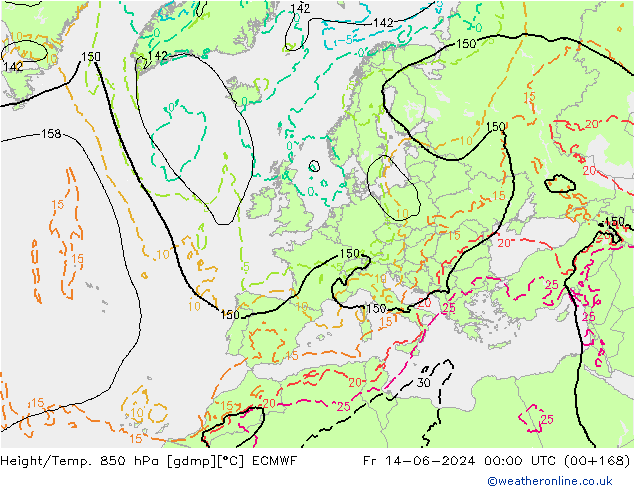 Z500/Rain (+SLP)/Z850 ECMWF pt. 14.06.2024 00 UTC
