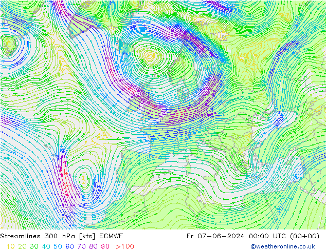  300 hPa ECMWF  07.06.2024 00 UTC
