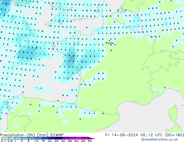 Z500/Regen(+SLP)/Z850 ECMWF vr 14.06.2024 12 UTC