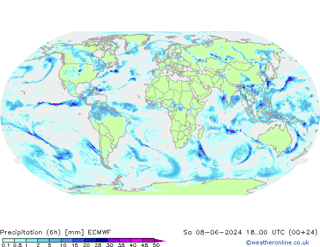 Z500/Rain (+SLP)/Z850 ECMWF sáb 08.06.2024 00 UTC