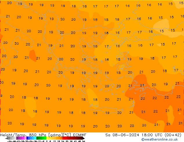 Z500/Rain (+SLP)/Z850 ECMWF сб 08.06.2024 18 UTC